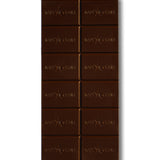 Unwrapped Zacao 70% Dark Chocolate bar, rectangular shape with embossed logo and segmented squares.